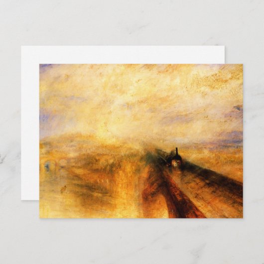 JMW Turner Rain Steam and Speed Briefkaart (Voorkant / Achterkant)