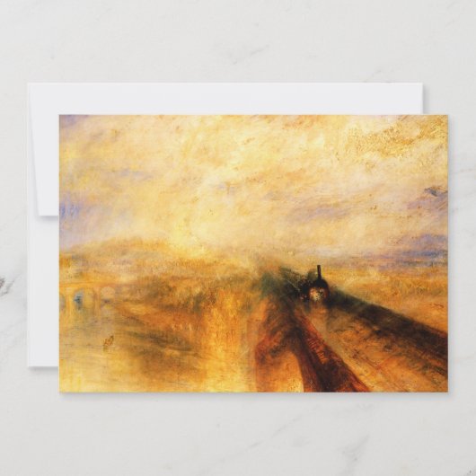 JMW Turner Rain Steam and Speed Invitations Kaart (Voorkant)