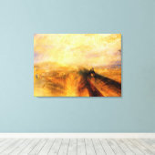 JMW Turner Regenstoom en Snelheid Canvas Afdruk (Insitu (Houten vloer))