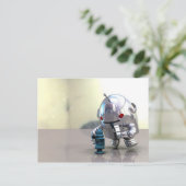 Jo Bot VS Little Blue Bot Briefkaart (Staand voorkant)