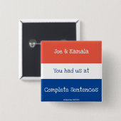 Jo en Kamala Vierkante Button 5,1 Cm (Voorkant /achterkant)