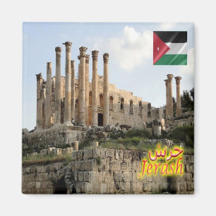 JO - Jordanië - Jerash - tempel van Zeus Magneet