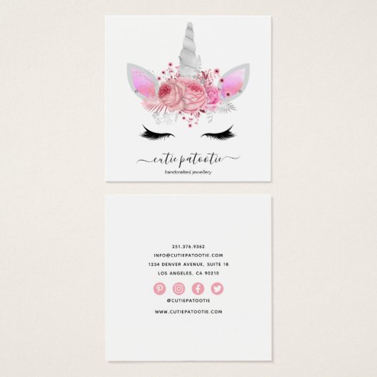 Joaillerie pour enfants mignonne Unicorne oreille (Devant & derrière)