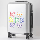 Joaillier Papillons Outline Stocker Set Sticker (Sur valise)