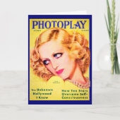 Joan Crawford Photoplay Magazine Hoesje Card Kaart (Voorkant)