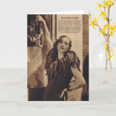 Joan Crawford portret met veren Kaart (Gele Bloem)
