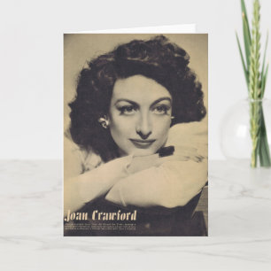 Joan Crawford Witte Trui Rotogravure Foto Kaart