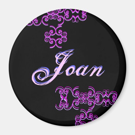 Joan Designer Name Magnet Magneet (Voorkant)