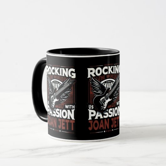 Joan Jett Design: Stijlvolle Mok Creaties voor uw (Voorkant links)