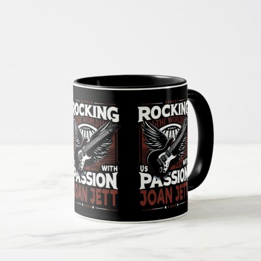 Joan Jett Design: Stijlvolle Mok Creaties voor uw (Voorkant rechts)