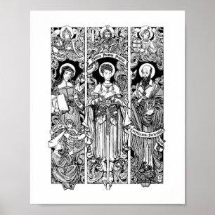 Joan met Sts. Louise en Francis de Sales Poster