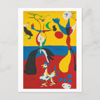 joan miro schilderijen kunst , abstracte kunst briefkaart