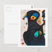 joan miro schilderijen kunst , abstracte kunst briefkaart (Voorkant / Achterkant)