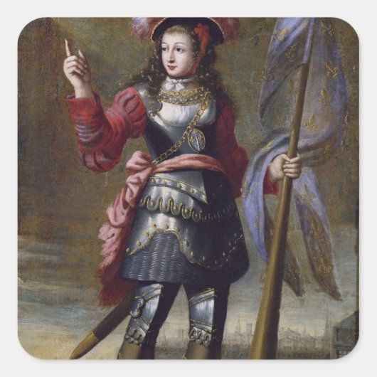 Joan of Arc Before Orleans Vierkante Sticker (Voorkant)