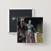 Joan of Arc bij de koning Charles Vierkante Button 5,1 Cm (Voorkant /achterkant)