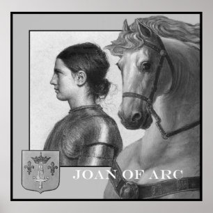 Joan of Arc en haar paard Poster