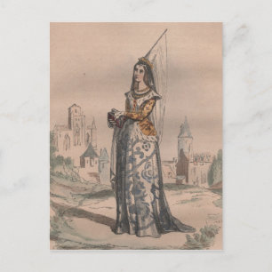 Joan of Arc Medieval French mode costume Briefkaart