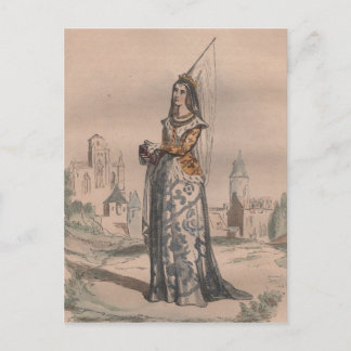 Joan of Arc Medieval French mode costume Briefkaart
