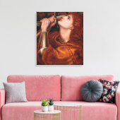 Joan of Arc (Portrait) (door Dante Gabriel Rossett Canvas Afdruk (Insitu (Woonkamer))