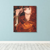 Joan of Arc (Portrait) (door Dante Gabriel Rossett Canvas Afdruk (Insitu (Houten vloer))