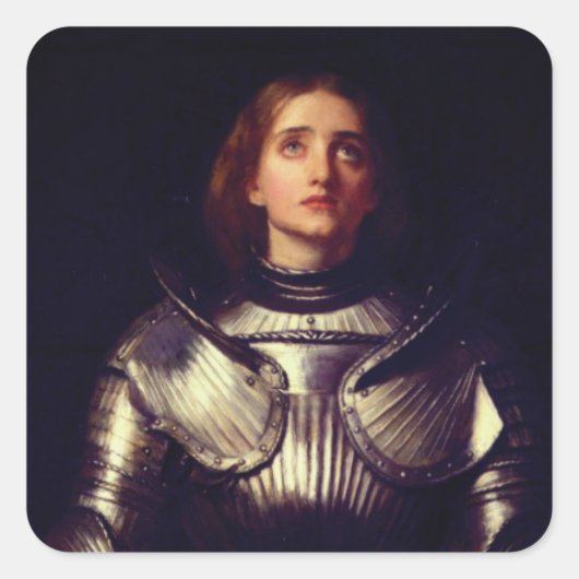 Joan of Arc van John Everett Millais Vierkante Sticker (Voorkant)