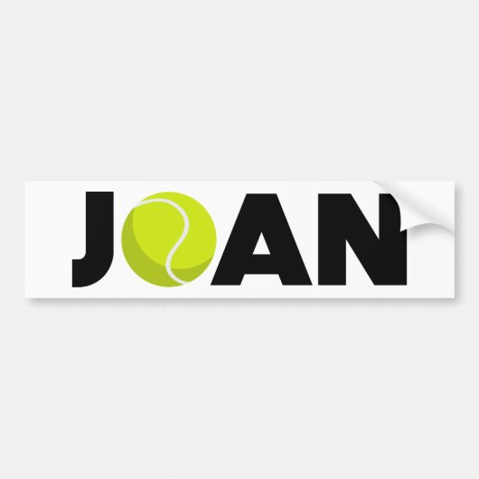 Joan Tennis Bumpersticker (Voorkant)
