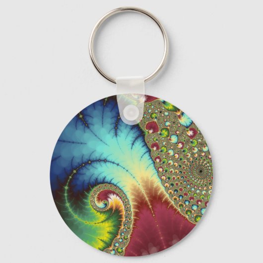 Joanie 50 Fractal Art Sleutelhanger (Voorkant)