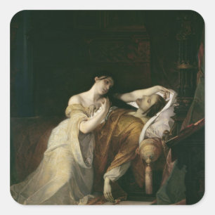 Joanna the Mad met Philip I de Handsome Vierkante Sticker