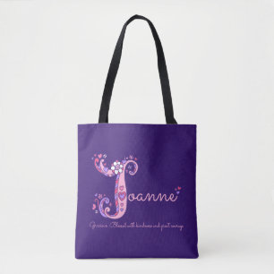 Joanne naam en betekenis J monogram zak Draagtas