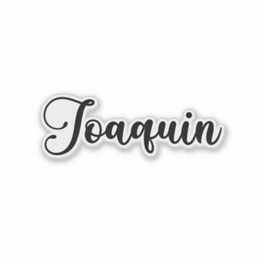 Joaquin Naam - Handgeschreven kalligrafie Sticker (Voorkant)