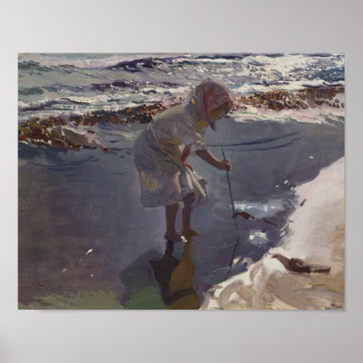 Joaquin Sorolla - Buscando Mariscos Poster (Voorkant)