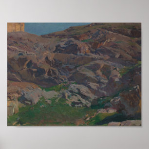 Joaquin Sorolla - Castle of San Servando, Toledo Poster