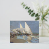 Joaquin Sorolla - Het strand in Valencia Briefkaart (Staand voorkant)