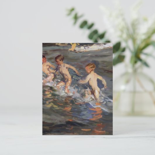 Joaquín Sorolla - Kinderen op het strand Briefkaart (Staand voorkant)