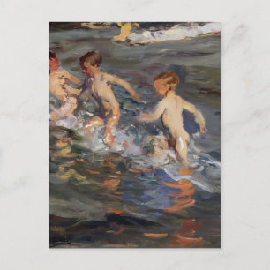 Joaquín Sorolla - Kinderen op het strand Briefkaart
