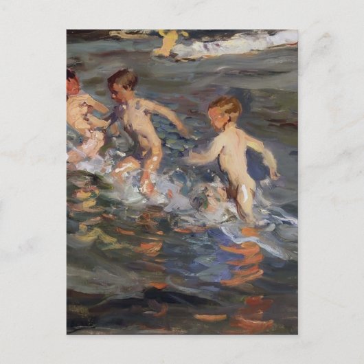 Joaquín Sorolla - Kinderen op het strand Briefkaart (Voorkant)