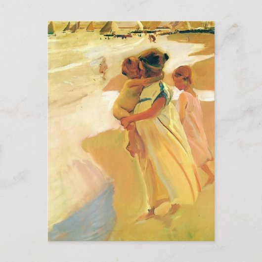Joaquín Sorolla - Na het zwemmen, Valencia Briefkaart (Voorkant)
