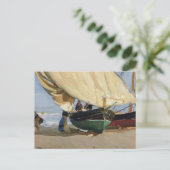 Joaquin Sorolla - Pescadores. Barcas varadas Briefkaart (Staand voorkant)