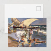 Joaquin Sorolla - Valencia Beach by Morning Light Briefkaart (Voorkant / Achterkant)