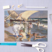 Joaquin Sorolla - Valencia Beach by Morning Light Tissuepapier (Craft)