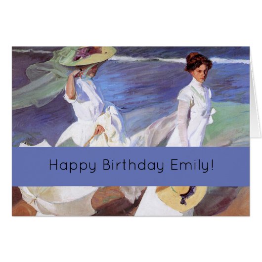 Joaquin Sorolla Women Walking Beach (Voorkant Horizontaal)