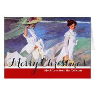 Joaquin Sorolla Women Walking Beach