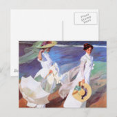Joaquin Sorolla Women Walking Beach Briefkaart (Voorkant / Achterkant)