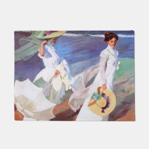 Joaquin Sorolla Women Walking Beach Deurmat