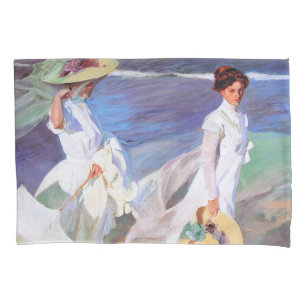 Joaquin Sorolla Women Walking Beach Kussensloop