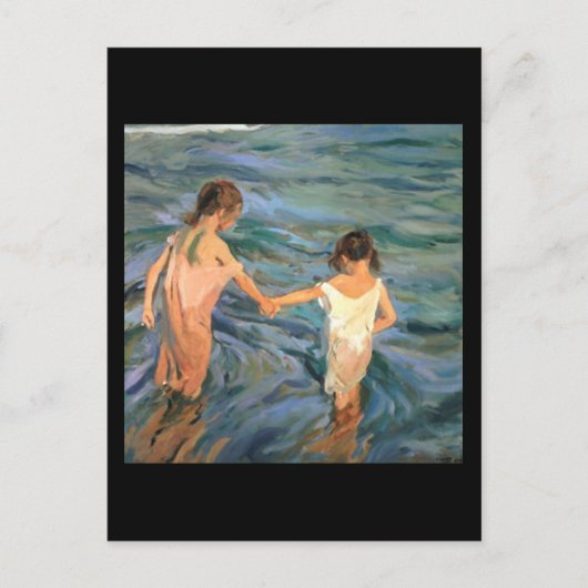 Joaquín Sorolla y Bastida Kinderen in het Zee Briefkaart (Voorkant)