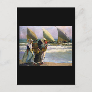 Joaquín Sorolla y Bastida Three Sails Briefkaart