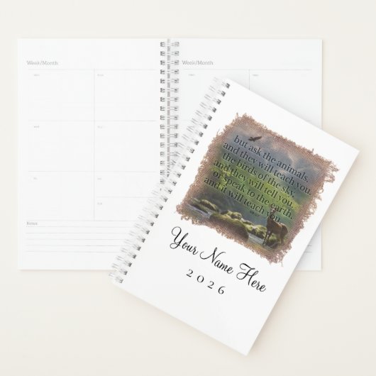 Job 12:7 - Personalized Day Planner (Devant avec enveloppe)