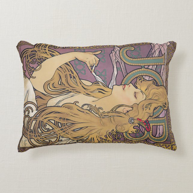 Job (1896) door Alphonse Mucha Accent Kussen (Voorkant)