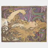 Job (1896) door Alphonse Mucha Fleece Deken (Voorkant (Horizontaal))